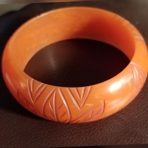 Bakelite carved bracelet